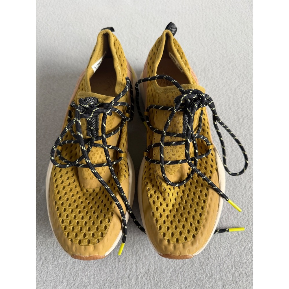 Sorel Kinetic Impact Lace Sneakers Mustard Yellow Tan Womens 8.5
